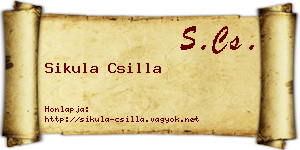 Sikula Csilla névjegykártya