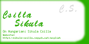 csilla sikula business card